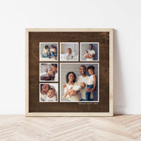Colagem de Fotos Quadradas de Madeira Faux Barn 6