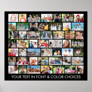 Poster Colagem de Fotos Simples 49 Formas Múltiplas
