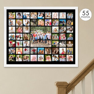 Poster Colagem de Fotos Simples 55 Cor Personalizada