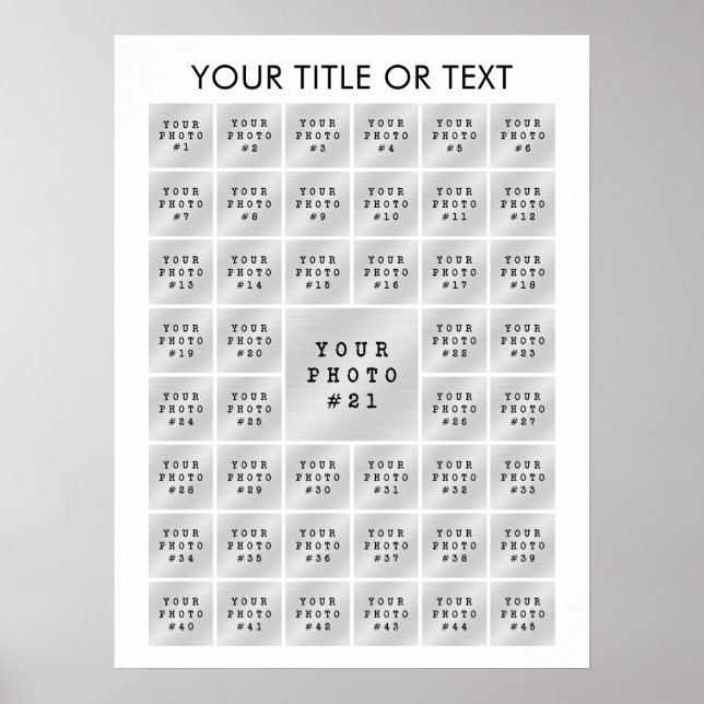 Poster Colagem de Fotos Simples Minimalista 45 Personaliz (Frente)