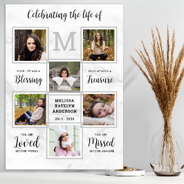 Poster Colagem de Fotos Únicas do Memorial de Mármore Fun