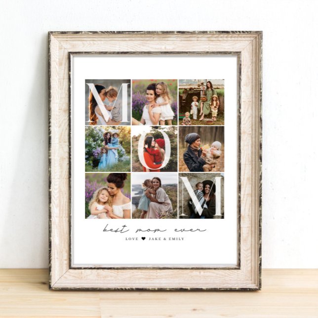 Poster Colagem de grade de 9 fotos com script moderno par (Criador carregado)