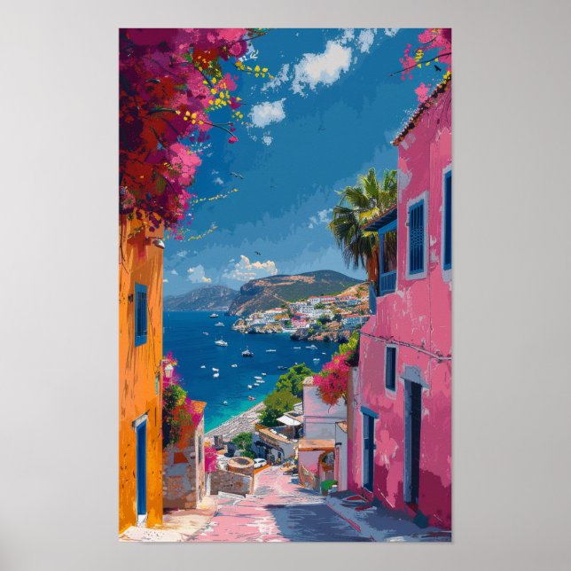 Poster Colagem de Ilustração de Viagem de Moda do Posto B (Frente)