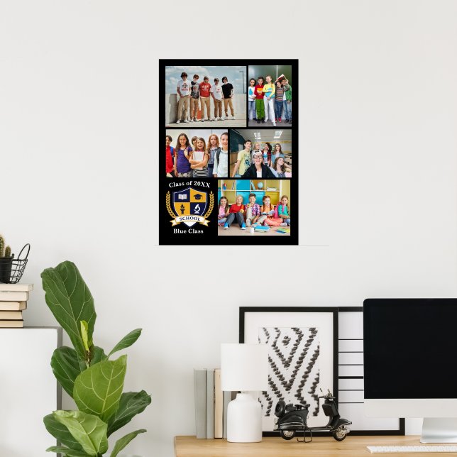 Poster Colagem de Memórias de Fotos dos Alunos Concluinte (Escritório em casa)