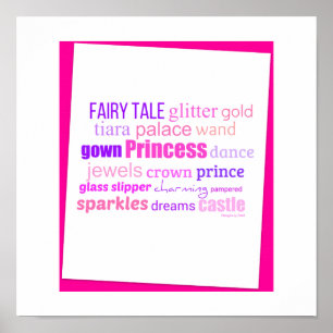 Poster Colagem de Palavras para uma Princesa