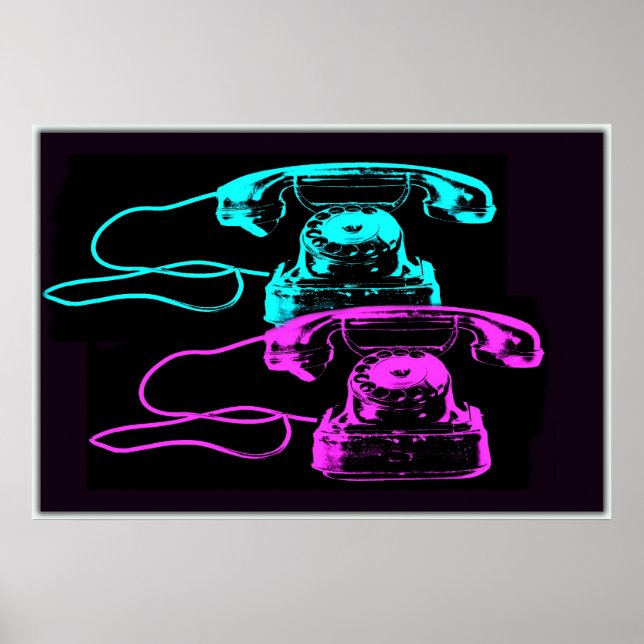 Poster Colagem de Telefone Antigo (Frente)