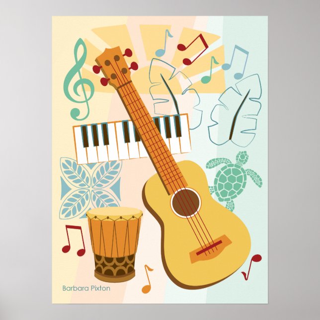 Poster Colagem de Ukelele (Frente)