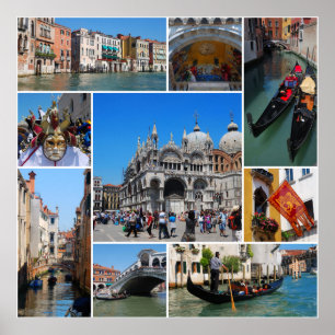 Pôster Colagem de Veneza
