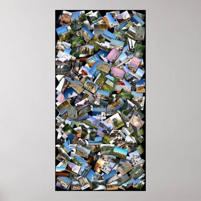 Pôster colagem de viagem (Frente)