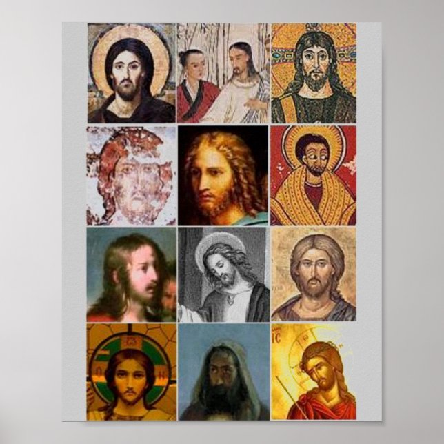 Pôster Colagem de Vintage do Santo Jesus cristo nosso sal (Frente)