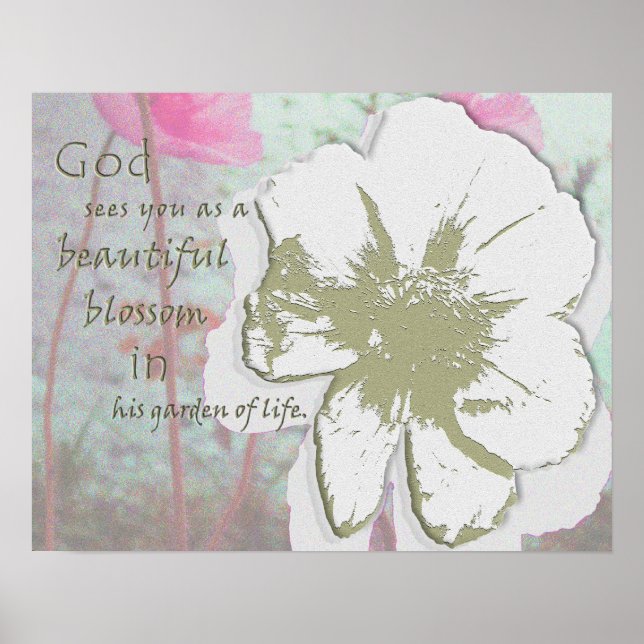 Poster Colagem digital "Jardim da Vida" (Frente)