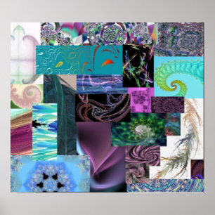 Pôster Colagem do Fractal--Impressão da trança