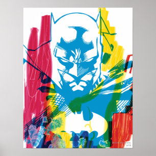 Poster Colagem do Marcador Batman Neon