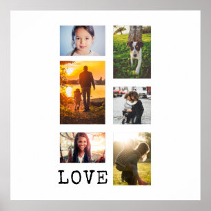 Pôster Colagem do quadro de 6 fotos