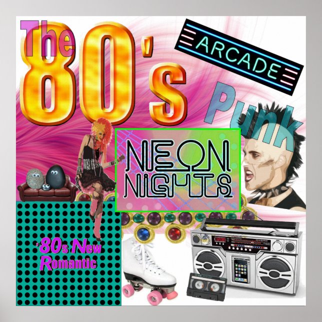 Pôster Colagem dos anos 80 (Frente)