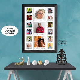 Poster Colagem E Texto De Fotografias Retroativas Persona
