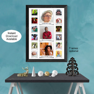 Poster Colagem E Texto De Fotografias Retroativas Persona