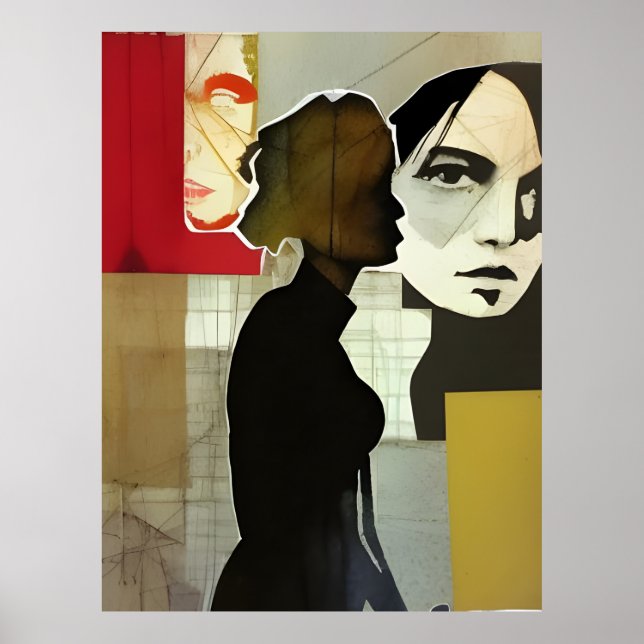 Poster Colagem Figurativa Mídia Mista (Frente)