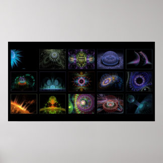 Poster colagem fractal de digitalgreenlife