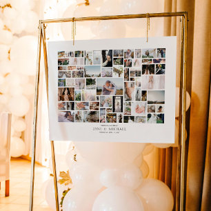 Poster Colagem Horizontal de 56 Fotos Personalizável
