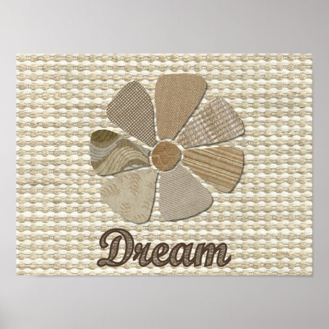 Pôster Colagem Inspiracional Sonho (Frente)