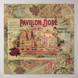 Pôster Colagem Monte Carlo, Rico de Mônaco