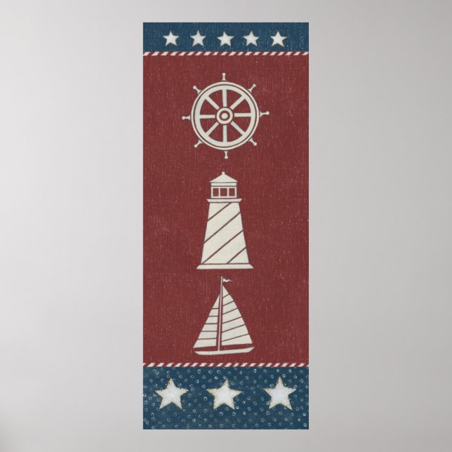 Poster Colagem náutica 1 (Frente)