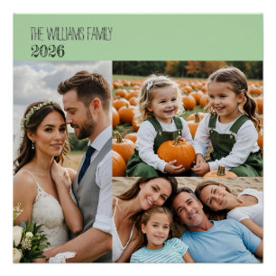 Pôster Colagem Personalizada de 3 Fotos – Parede Personal