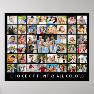 Poster Colagem Personalizada de 45 Fotos