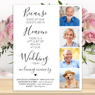 Poster Colagem Personalizada de 4 Fotos Céu Casamento Mem