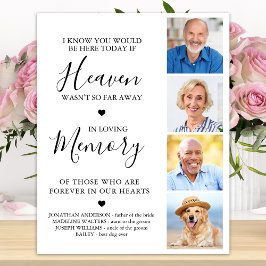 Poster Colagem Personalizada de 4 Fotos Céu Casamento Mem