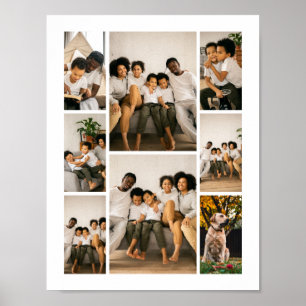 Poster Colagem Personalizada de 8 Fotos
