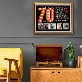 Poster Colagem Personalizada de Fotografias de Corações d