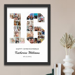 Poster Colagem Personalizada de Fotos 16, Número de Anive<br><div class="desc">Comemore o seu aniversário de 16 anos com este poster de colagem de fotos número 16 personalizado. Este presente personalizável é uma maneira perfeita de mostrar as memórias de precioso do primeiro ano do seu filho. O poster apresenta uma colagem de fotos capturando aqueles momentos especiais, e pode ser personalizado...</div>