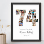 Poster Colagem Personalizada de Fotos 74 com Número de An<br><div class="desc">Comemore o 74º aniversário com este poster de colagem de fotos número 74 personalizado. Este presente personalizável também é perfeito para o aniversário de casamento. É uma maneira excelente de mostrar memórias preciosos do seu casamento e da sua vida casada. A poster apresenta uma coleção de fotos capturando aqueles momentos...</div>