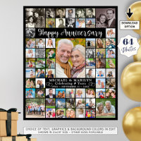 Colagem Personalizada de Fotos de Aniversário de 6