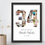 Poster Colagem Personalizada de Fotos do 34º Aniversário<br><div class="desc">Comemore o 34º aniversário com este poster de colagem de fotos número 34 personalizado. Este presente personalizável também é perfeito para o aniversário de casamento. É uma maneira excelente de mostrar memórias preciosos do seu casamento e da sua vida casada. A poster apresenta uma coleção de fotos capturando aqueles momentos...</div>