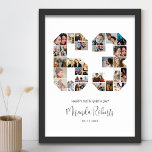 Poster Colagem Personalizada de Fotos do 63º Aniversário<br><div class="desc">Comemore o 63º aniversário com este poster de colagem de fotos número 63 personalizado. Este presente personalizável também é perfeito para o aniversário de casamento. É uma maneira excelente de mostrar memórias preciosos do seu casamento e da sua vida casada. A poster apresenta uma coleção de fotos capturando aqueles momentos...</div>