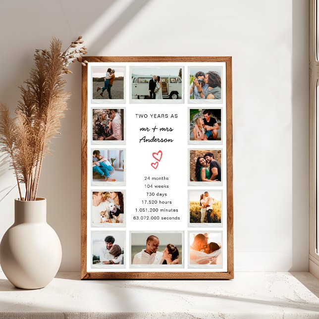 Poster Colagem Personalizada de Fotos do Aniversário do s (Criador carregado)