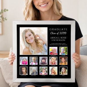 Poster Colagem Personalizada de Fotos do K-12 para Gradua