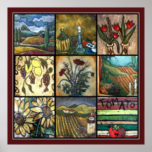 Poster Colagem rica de Tuscan
