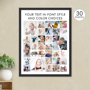 Poster Colagem Simples de 30 Fotos