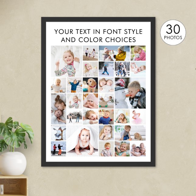 Poster Colagem Simples de 30 Fotos (Criador carregado)