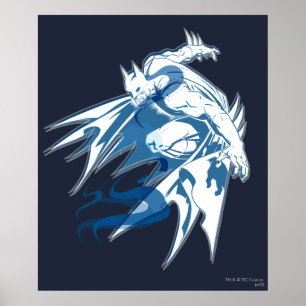 Pôster Colagem Tonal de Água Batman