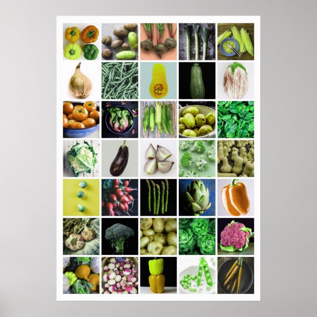 Poster Colagem VEGETAL - Amarelo/Verde (Frente)