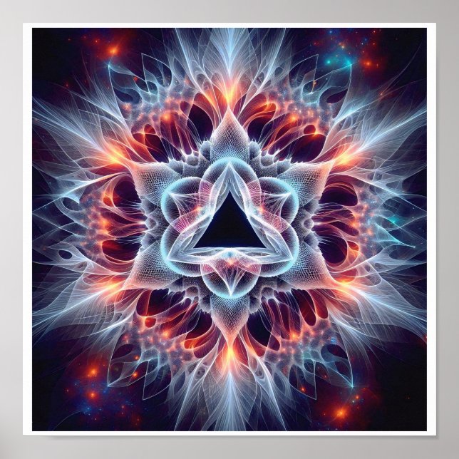 Poster Colapso de Estrelas Fractais no Sangue Cósmico (Frente)