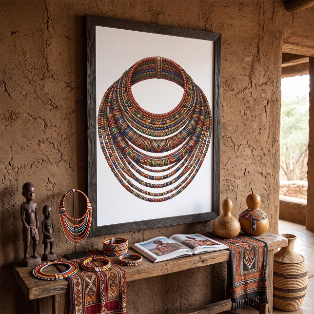 Poster Colar de Contas Africano Tribal (Criador carregado)