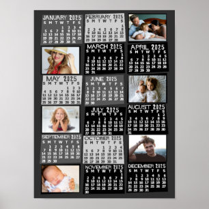 Poster Colar de Fotos de Calendário Mensal do Ano 2023 Mo
