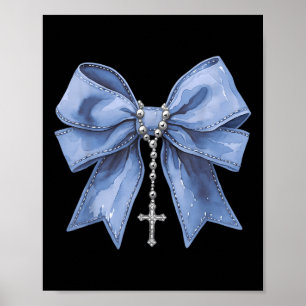Poster Colar de Laço Coquete Cruz de Jesus Cristão Religi