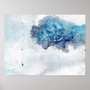 Poster Colbalt abstrato Blue1